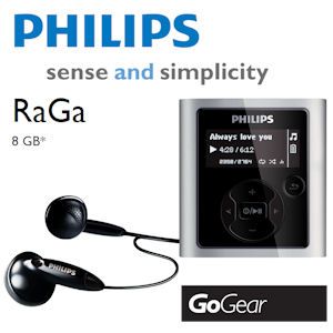 iBood - Philips GoGear RaGa Mp3 Speler met 8 GB Geheugen iBood - Philips GoGear RaGa Mp3 Speler met 8 GB Geheugen