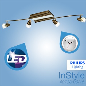 iBood - Philips InStyle Plafonnière, brons (40738/06/16)