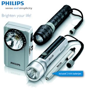 iBood - Philips LightLife Zaklamp Set - Penlight, Compact zaklamp, Rubber Torch & Metalen Zaklamp iBood - Philips LightLife Zaklamp Set - Penlight, Compact zaklamp, Rubber Torch & Metalen Zaklamp