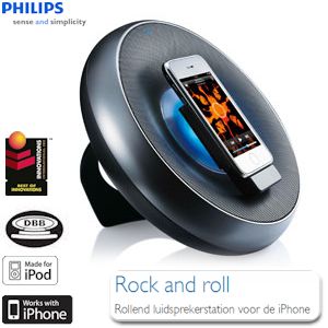 iBood - Philips luidsprekerstation voor iPhone/iPod met Dynamic Bass Boost en Klasse 'D' digitale versterker iBood - Philips luidsprekerstation voor iPhone/iPod met Dynamic Bass Boost en Klasse 'D' digitale versterker