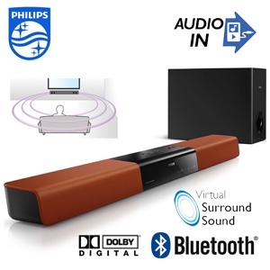 iBood - Philips SoundBar-luidspreker met Virtual Surround & Externe subwoofer iBood - Philips SoundBar-luidspreker met Virtual Surround & Externe subwoofer