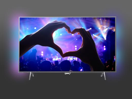iBood - Philips Ultraslanke 49-inch 4K-TV met Ambilight