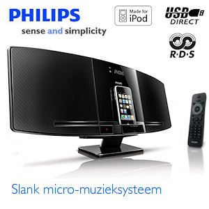 iBood - Philips Ultraslim Micro-Hifi systeem met Dynamic Bass Boost iBood - Philips Ultraslim Micro-Hifi systeem met Dynamic Bass Boost