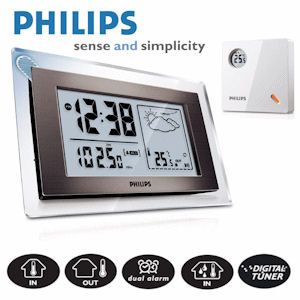 iBood - Philips Wireless AJ260 Weerstation met klokradio en hygrometer