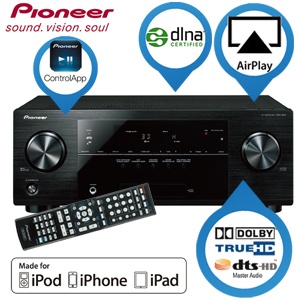 iBood - Pioneer VSX-527-K 5.1-kanaals AV-receiver met AirPlay en 6x HDMI-in met 3D en ARC