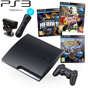 iBood - Playstation 3 Slim (320GB) met + Medieval Moves, Move Starterpack, Kung Fu Rider, Move Heroes