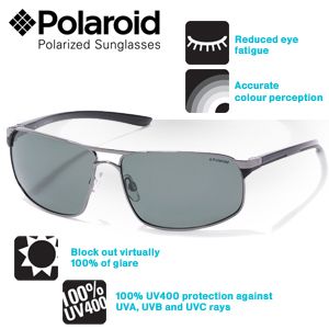 iBood - Polaroid P4249 Gun/Black polarized sunglasses with 100% UV400 protection iBood - Polaroid P4249 Gun/Black polarized sunglasses with 100% UV400 protection