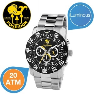 iBood - Poseidon Chronograaf Duikhorloge - Waterdicht tot 20 ATM iBood - Poseidon Chronograaf Duikhorloge - Waterdicht tot 20 ATM