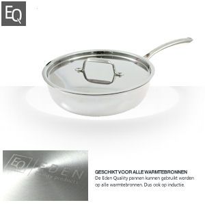 iBood - Professionele RVS sauteerpan (braadpan) met een diameter van 24 cm van Eden Quality iBood - Professionele RVS sauteerpan (braadpan) met een diameter van 24 cm van Eden Quality