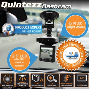 iBood - Quintezz Dashboard Camera - Gratis thuisgestuurd!