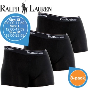 iBood - Ralph Lauren Heren Boxer 3-pack (Zwart) - Maat L