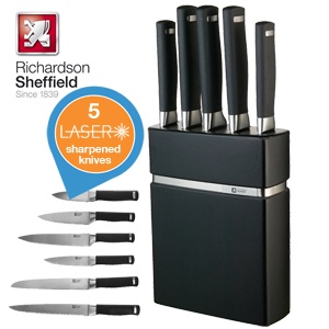 iBood - Richardson Sheffield - Laser Black 5-delig messenblok iBood - Richardson Sheffield - Laser Black 5-delig messenblok