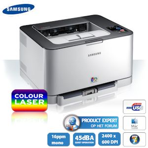 iBood - Samsung Colour Laser Printer CLP-320 met 16 ppm snelle afdruksnelheid en 45dBA stille werking iBood - Samsung Colour Laser Printer CLP-320 met 16 ppm snelle afdruksnelheid en 45dBA stille werking