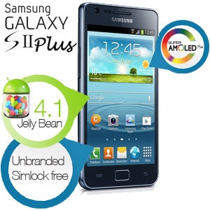 iBood - Samsung Galaxy S2 Plus - Android 4.1 Smartphone met Super AMOLED Plus scherm - Blauw iBood - Samsung Galaxy S2 Plus - Android 4.1 Smartphone met Super AMOLED Plus scherm - Blauw