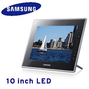 iBood - Samsung SPF-1000W Digitale 25,4 cm/10" LED Fotolijst met USB, 1 GB geheugen en stereo-speakers iBood - Samsung SPF-1000W Digitale 25,4 cm/10" LED Fotolijst met USB, 1 GB geheugen en stereo-speakers