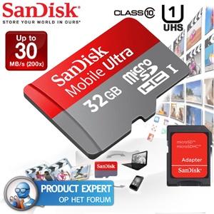 iBood - SanDisk 32GB Mobile Ultra MicroSDHC, Class 10, 30MB/s UHS-I iBood - SanDisk 32GB Mobile Ultra MicroSDHC, Class 10, 30MB/s UHS-I