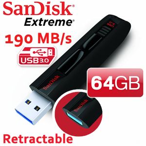 iBood - SanDisk 64GB USB 3.0 Flash Drive Extreme met tot 190 MB / s iBood - SanDisk 64GB USB 3.0 Flash Drive Extreme met tot 190 MB / s