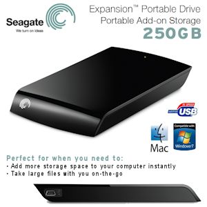 iBood - Seagate® Expansion™ - 2.5" portable harde schijf van 250 GB iBood - Seagate® Expansion™ - 2.5" portable harde schijf van 250 GB