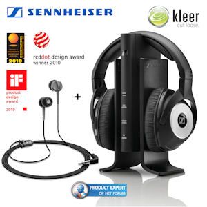 iBood - Sennheiser RS 170 Circum-Aurale Draadloze Koptelefoon en Sennheiser CX 150 In-Ears iBood - Sennheiser RS 170 Circum-Aurale Draadloze Koptelefoon en Sennheiser CX 150 In-Ears