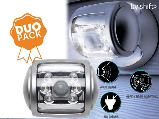 iBood - Shift³ Verstelbare LED Buitenlampen m. Bewegingssensor – Duopack iBood - Shift³ Verstelbare LED Buitenlampen m. Bewegingssensor – Duopack