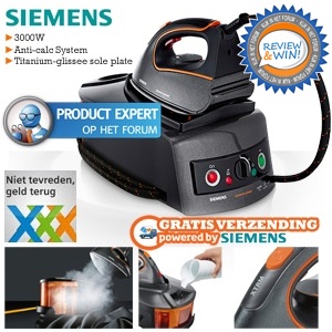 iBood - Siemens 3000W stoomstrijksysteem met titanium-glissee voetplaat en gratis verzending! iBood - Siemens 3000W stoomstrijksysteem met titanium-glissee voetplaat en gratis verzending!