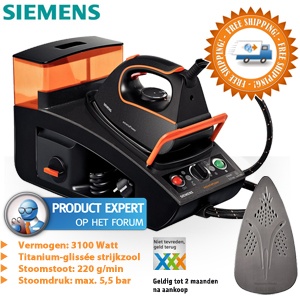 iBood - Siemens TS45XTRM Extreme Power stoomstrijksysteem met 5,5 bar stoomdruk iBood - Siemens TS45XTRM Extreme Power stoomstrijksysteem met 5,5 bar stoomdruk