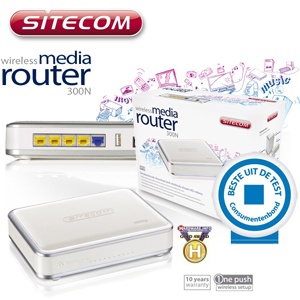 iBood - Sitecom WL350 Wireless Media Router 300N iBood - Sitecom WL350 Wireless Media Router 300N