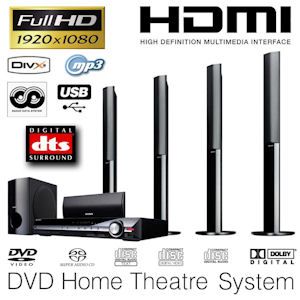 iBood - Sony Bravia 5.1 Home Theatre System met Upscaler, Vier Tallboy Speakers en 850 Watt Vermogen