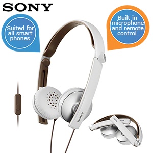iBood - Sony Headphones met microfoon en afstandsbediening (wit) - geschikt voor alle smartphones! iBood - Sony Headphones met microfoon en afstandsbediening (wit) - geschikt voor alle smartphones!