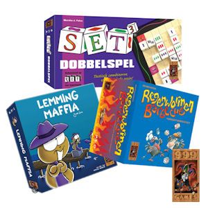 iBood - Spellenbundel met Lemming Maffia, Regenwormen Barbecue en SET Dobbelspel van 999 Games iBood - Spellenbundel met Lemming Maffia, Regenwormen Barbecue en SET Dobbelspel van 999 Games