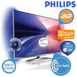 iBood - Stijlvol en slim: Philips 47-inch 3D Smart LED TV tweezijdig Ambilight en 4 passieve 3D brillen iBood - Stijlvol en slim: Philips 47-inch 3D Smart LED TV tweezijdig Ambilight en 4 passieve 3D brillen
