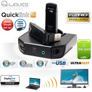 iBood - Stream alles in 1080P en 5.1 Surround van PC naar HDTV met QuicklinkHD iBood - Stream alles in 1080P en 5.1 Surround van PC naar HDTV met QuicklinkHD