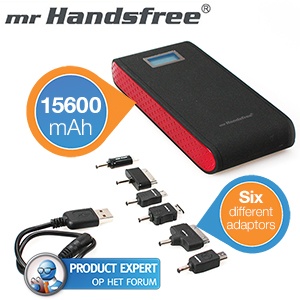 iBood - Superkrachtige MrHandsfree 15600 mAh power charger