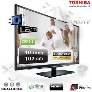 iBood - Toshiba 40 inch 3D Full HD LED-TV met HbbTV, Active-Shutter 3D en 4x HDMI! iBood - Toshiba 40 inch 3D Full HD LED-TV met HbbTV, Active-Shutter 3D en 4x HDMI!