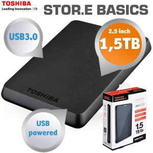 iBood - Toshiba STOR.E USB 3.0/2.0 2.5 inch externe hardeschijf met 1,5TB iBood - Toshiba STOR.E USB 3.0/2.0 2.5 inch externe hardeschijf met 1,5TB