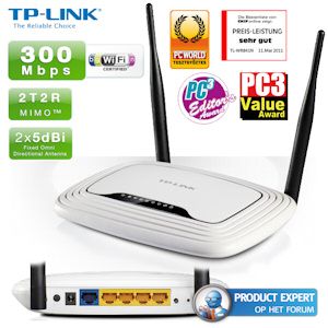 iBood - TP-LINK 300Mbps Wireless N Router met 2x 5dBi antennes - ideaal voor het streamen van HD-video en online gaming! iBood - TP-LINK 300Mbps Wireless N Router met 2x 5dBi antennes - ideaal voor het streamen van HD-video en online gaming!