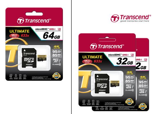 iBood - Transcend MicroSD Geheugen 64 GB - 633x Ultimate Class 10 UHS-I U3