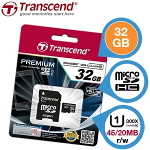 iBood - Transcend Premium 32GB MicroSD Class 10/UHS-1 met SD adapter iBood - Transcend Premium 32GB MicroSD Class 10/UHS-1 met SD adapter