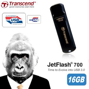 iBood - Transcent USB-stick JetFlash 700 met 16GB opslag en USB 3.0 iBood - Transcent USB-stick JetFlash 700 met 16GB opslag en USB 3.0