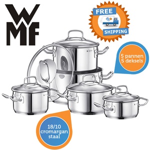 iBood - Uitgebreide, topkwaliteit, Cromargan WMF pannenset iBood - Uitgebreide, topkwaliteit, Cromargan WMF pannenset