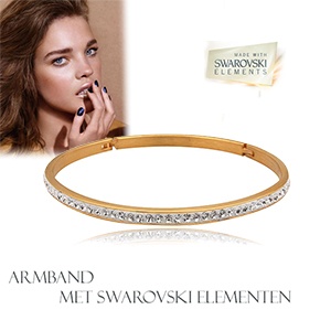 iBood - Vergulde armband met Swarovski elementen iBood - Vergulde armband met Swarovski elementen