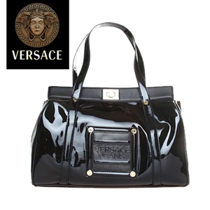 iBood - Versace Jeans couture damestas met zwarte lakfinish iBood - Versace Jeans couture damestas met zwarte lakfinish