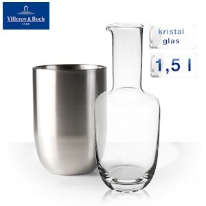 iBood - Villeroy & Boch RVS wijnkoeler met trendy karaf van kristalglas! iBood - Villeroy & Boch RVS wijnkoeler met trendy karaf van kristalglas!