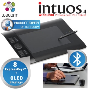 iBood - Wacom Intuos4 Wireless met een Bluetooth-verbinding voor een flexibele, draadloze werkomgeving iBood - Wacom Intuos4 Wireless met een Bluetooth-verbinding voor een flexibele, draadloze werkomgeving