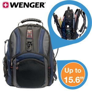 iBood - Wenger HUDSON 15.6-inch laptopbackpack - Blue iBood - Wenger HUDSON 15.6-inch laptopbackpack - Blue
