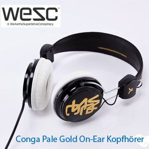 iBood - WeSC Conga mat goude on-ear koptelefoon iBood - WeSC Conga mat goude on-ear koptelefoon