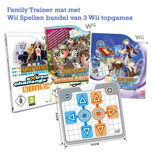 iBood - Wii Family Trainer Bundel met Mat Magical Carnaval, Treasure Adventure en Extreme Challenge iBood - Wii Family Trainer Bundel met Mat Magical Carnaval, Treasure Adventure en Extreme Challenge