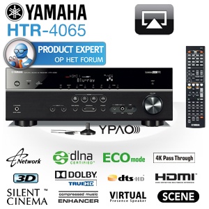 iBood - Yamaha HTR 4065 netwerk 3D-receiver met Airplay en 4K Pass-Through iBood - Yamaha HTR 4065 netwerk 3D-receiver met Airplay en 4K Pass-Through