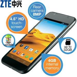 iBood - ZTE Grand X Pro Android 4.1 Smartphone met 4.5 inch HD-scherm