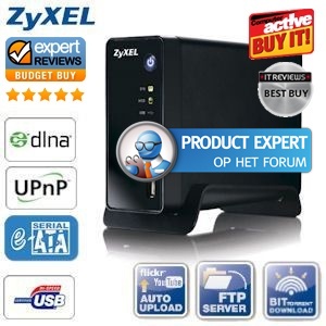 iBood - ZyXEL Intelligente alles-in-een Opslag en Media Server met ruimte voor een interne harde schijf iBood - ZyXEL Intelligente alles-in-een Opslag en Media Server met ruimte voor een interne harde schijf